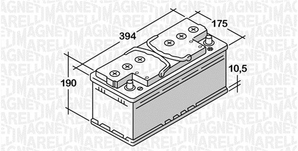 MAGNETI MARELLI Käynnistysakku 068110095010